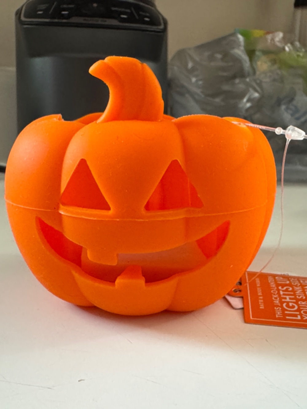 Halloween Pumpkin and Witch Hand Soap Holder - Orange & Purple - Picture 2 of 3